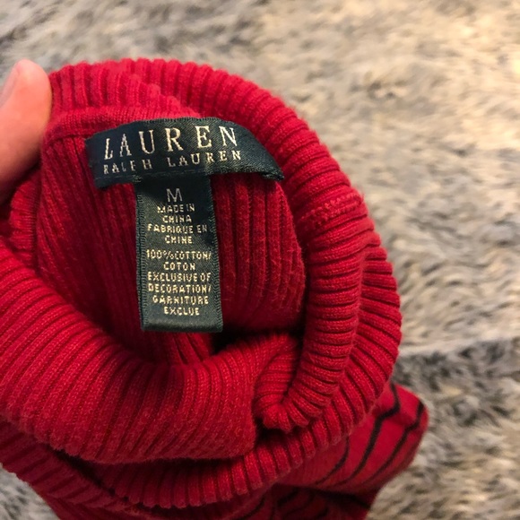 Red and Black Stripped Turtleneck - Picture 3 of 3